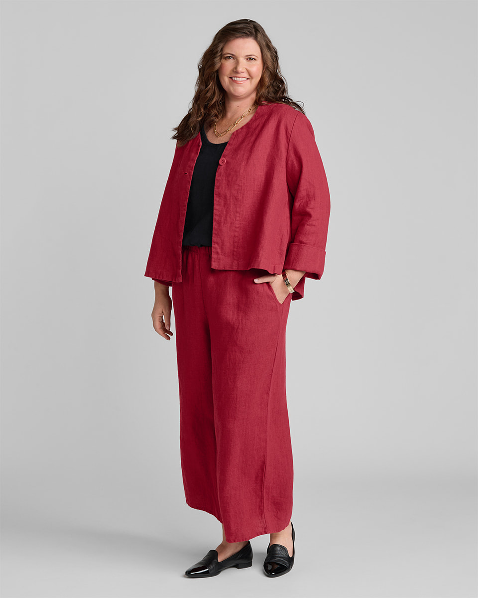 Women's linen dress in yellow